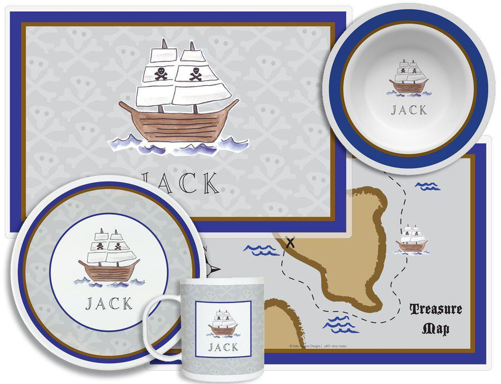 Ahoy Matey Kids Dinnerware - Kelly Hughes Designs