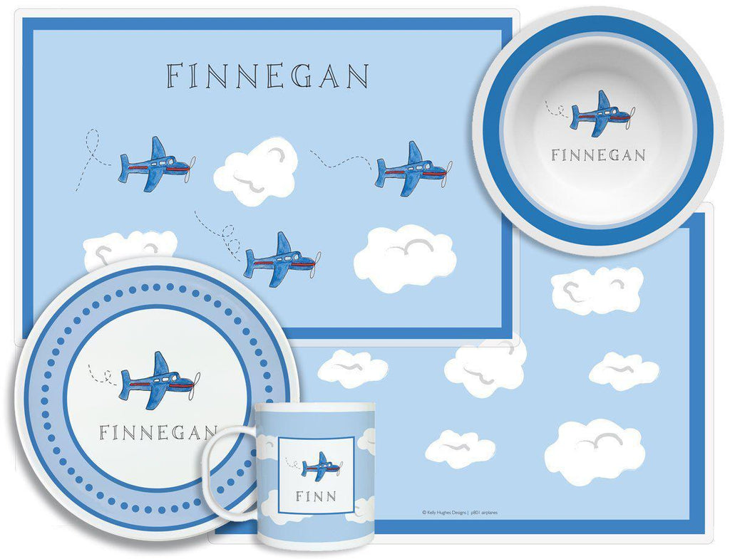 Airplane Kids Dinnerware - Kelly Hughes Designs
