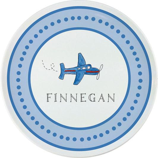 Airplane Kids Plate - Kelly Hughes Designs