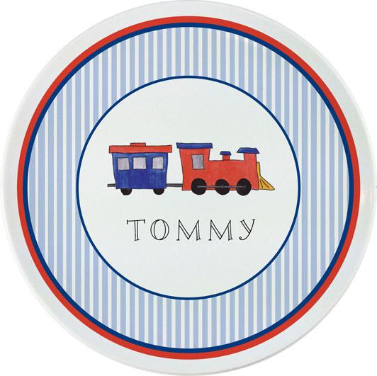 All Aboard Kids Plate - Kelly Hughes Designs