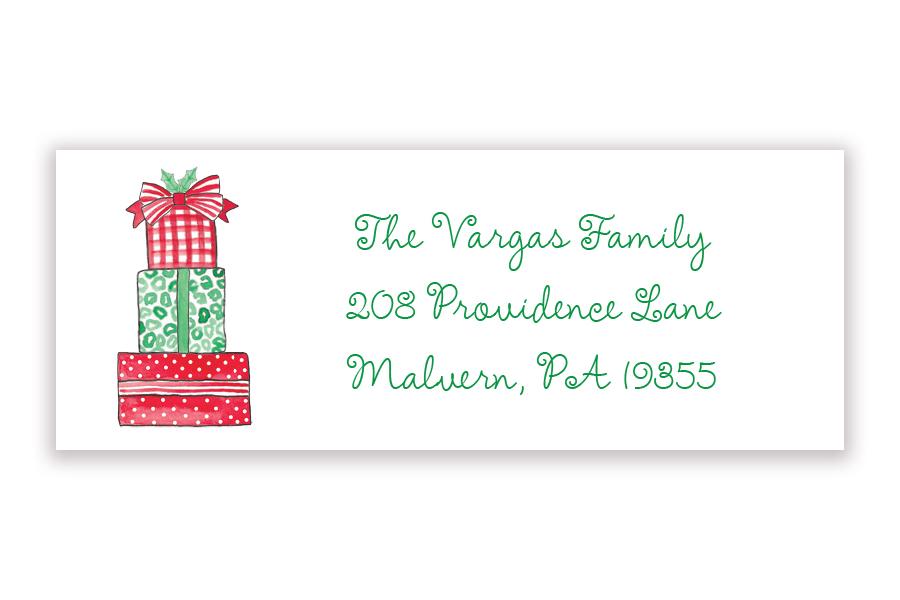 All Wrapped Up holiday address label - Kelly Hughes Designs