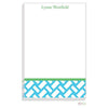 Aqua Basketweave Notepad - Kelly Hughes Designs