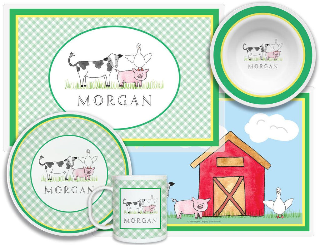 Barnyard Kids Dinnerware - Kelly Hughes Designs