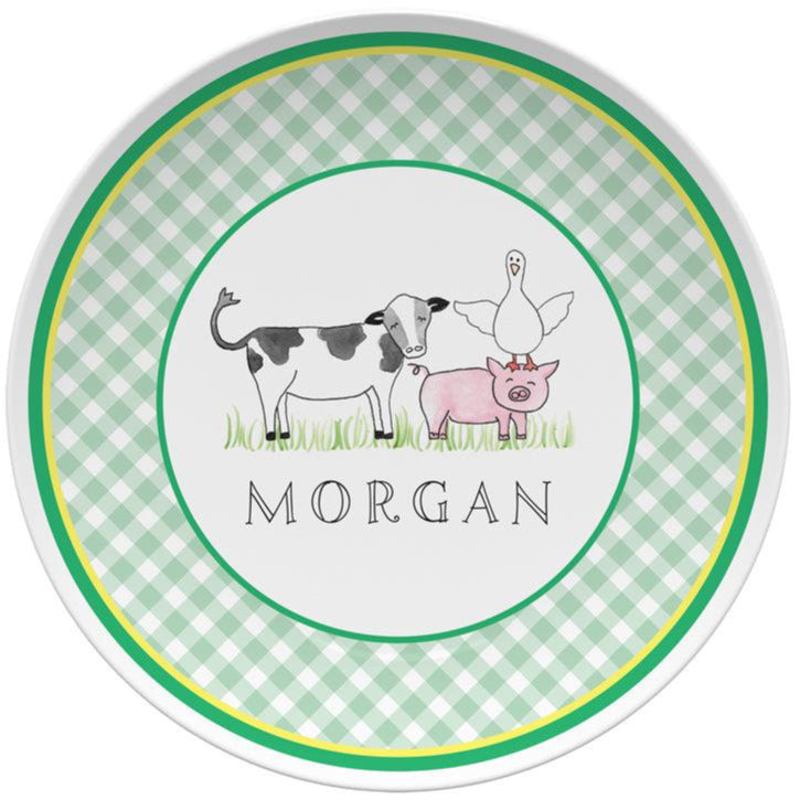 Barnyard Kids Plate - Kelly Hughes Designs