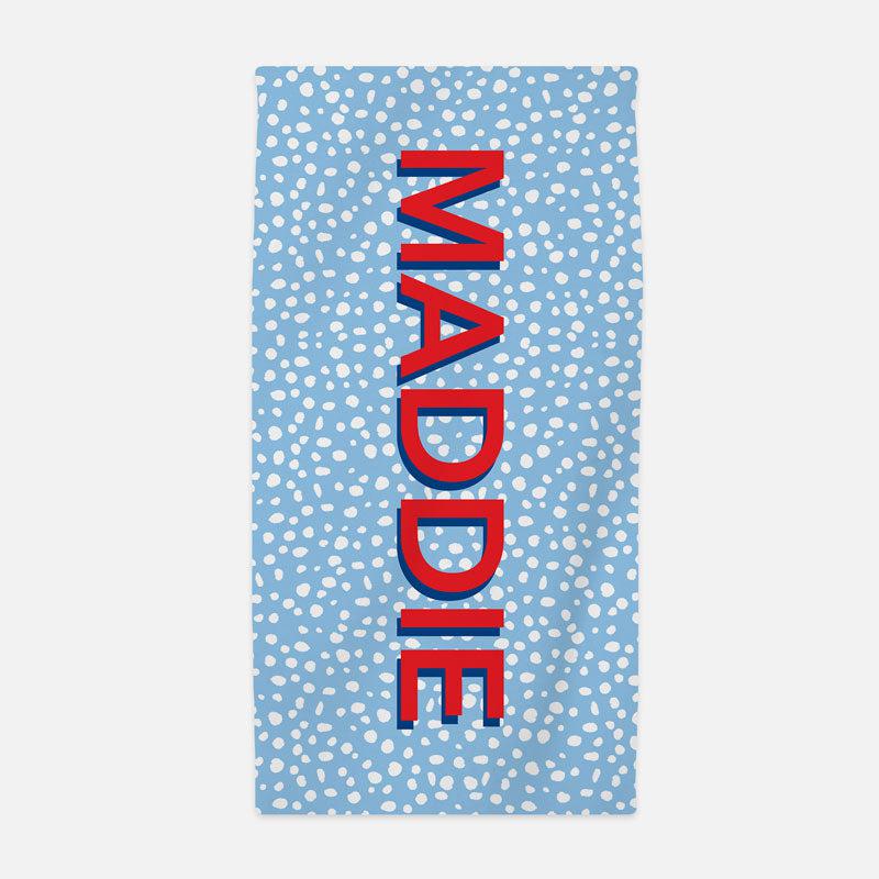 Big Name spotted beach towel - Kelly Hughes Designs
