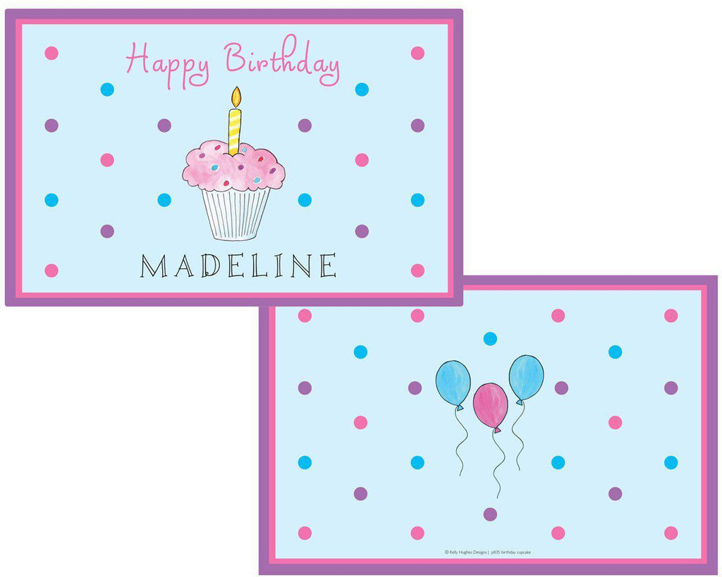 Birthday Cupcake Kids Dinnerware - Kelly Hughes Designs