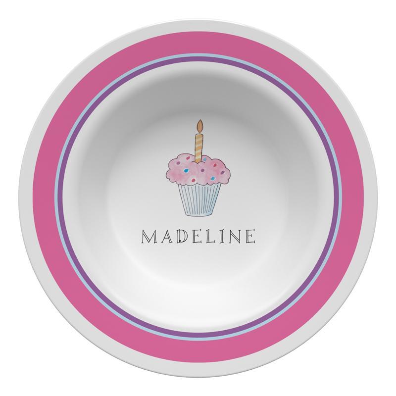 Birthday Cupcake Kids Dinnerware - Kelly Hughes Designs