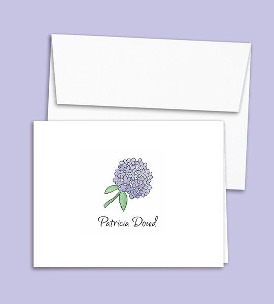 Blue Hydrangea Folded Note Cards - Kelly Hughes Designs