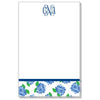 Blue Hydrangea Notepad with Monogram - Kelly Hughes Designs
