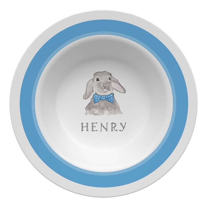 Bunny Blue Kids Dinnerware - Kelly Hughes Designs