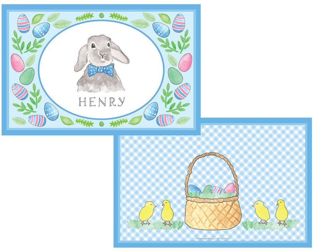 Bunny Blue Kids Dinnerware - Kelly Hughes Designs