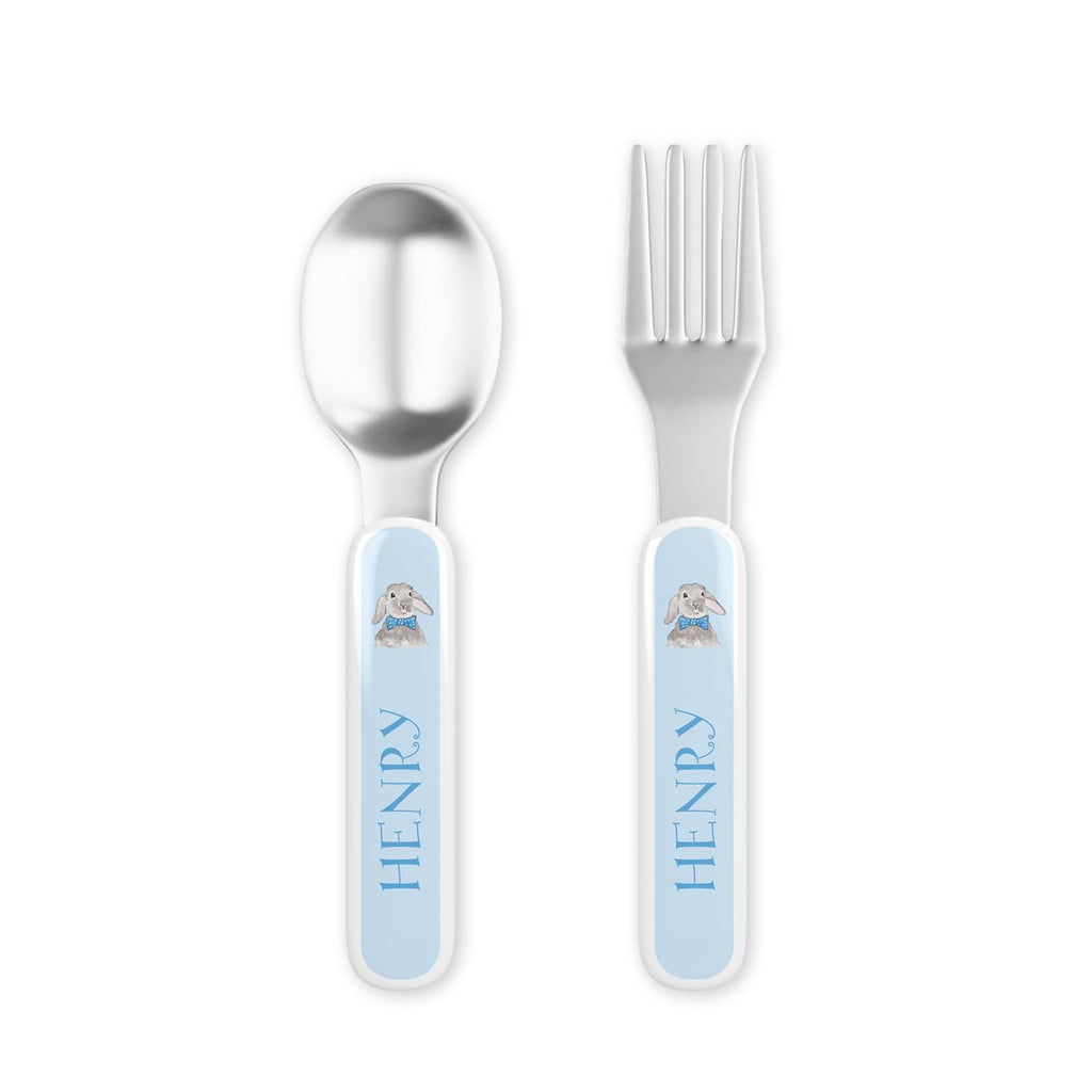Bunny Blue Kids Dinnerware - Kelly Hughes Designs