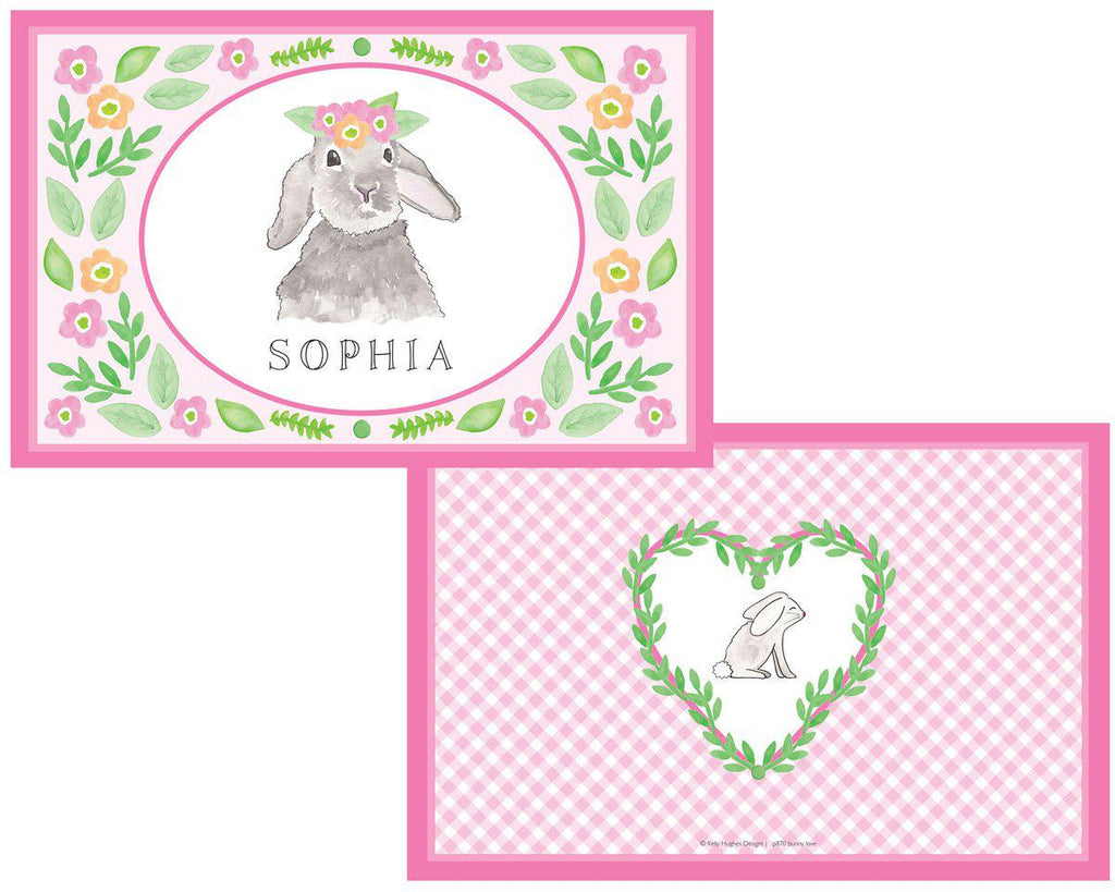 Bunny Love Kids Dinnerware - Kelly Hughes Designs