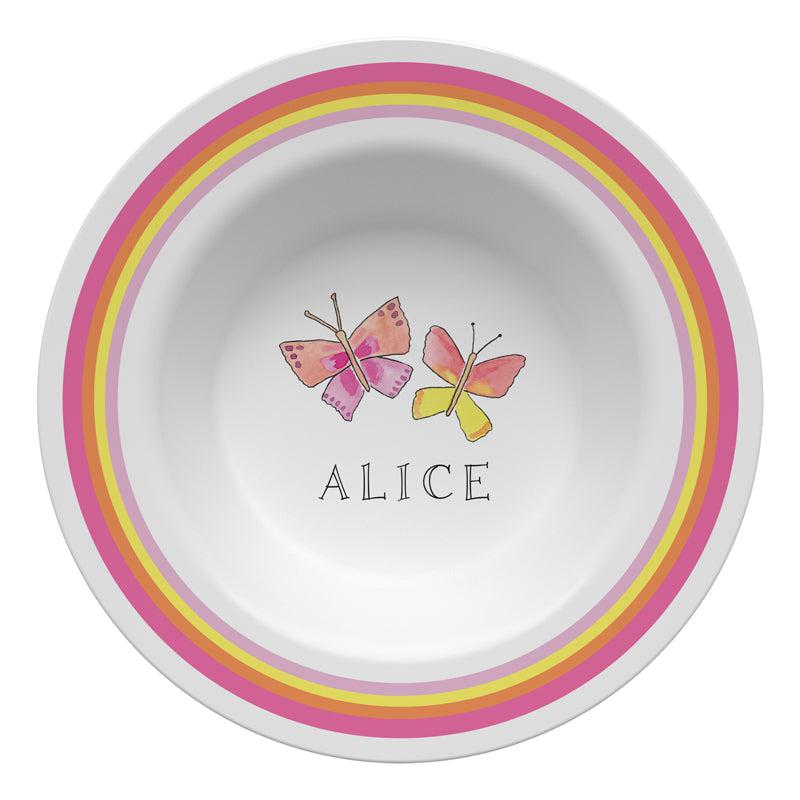 Butterfly Kisses Kids Dinnerware - Kelly Hughes Designs
