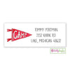 Camp Pennant address label - Kelly Hughes Designs