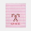 Candy Cane Cozy Blanket - Kelly Hughes Designs