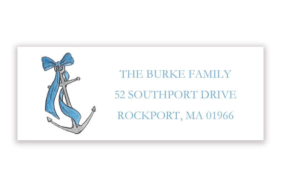 Coastal Holiday address label - Kelly Hughes Designs
