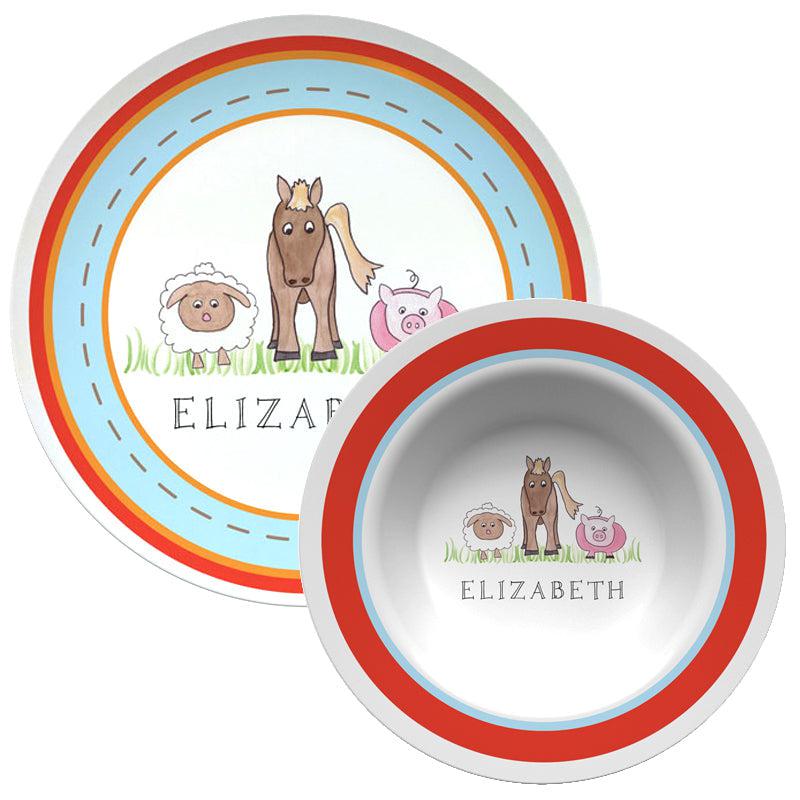 Down on the Farm Kids Dinnerware - Kelly Hughes Designs
