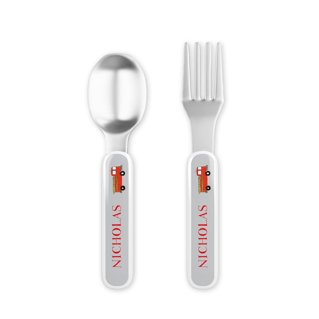 Firetruck Kids Dinnerware - Kelly Hughes Designs