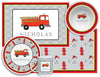 Firetruck Kids Dinnerware - Kelly Hughes Designs