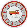 Firetruck Kids Plate - Kelly Hughes Designs