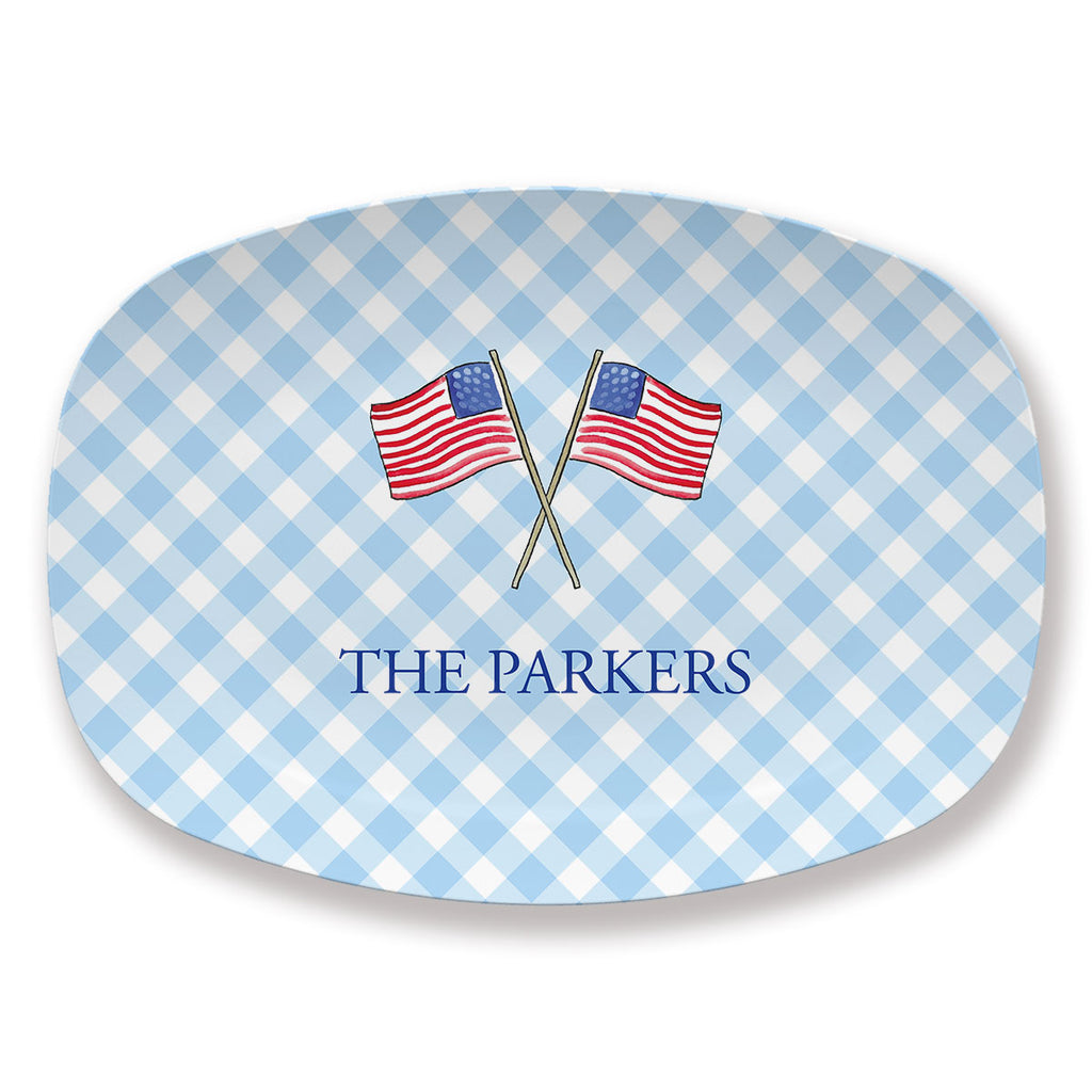 Flags Waving Platter
