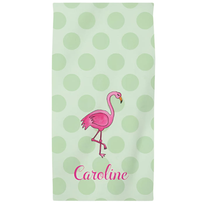 Flamingo Fun Kids beach towel - Kelly Hughes Designs