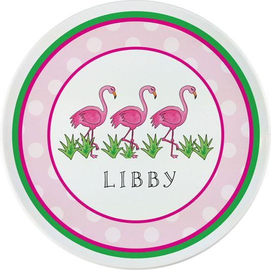 Flamingo Fun Kids Dinnerware - Kelly Hughes Designs
