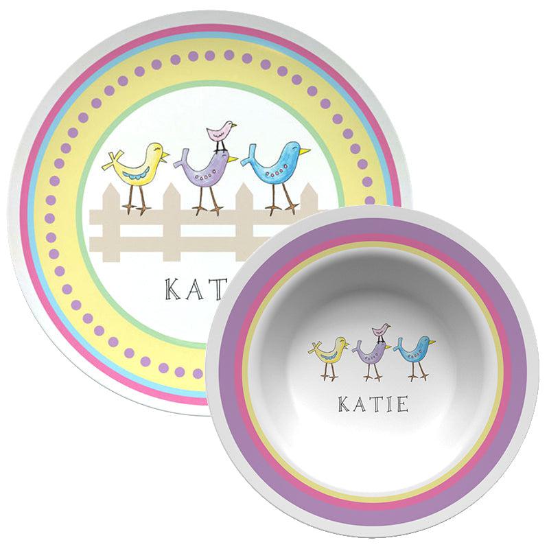 For the Birds Kids Dinnerware - Kelly Hughes Designs