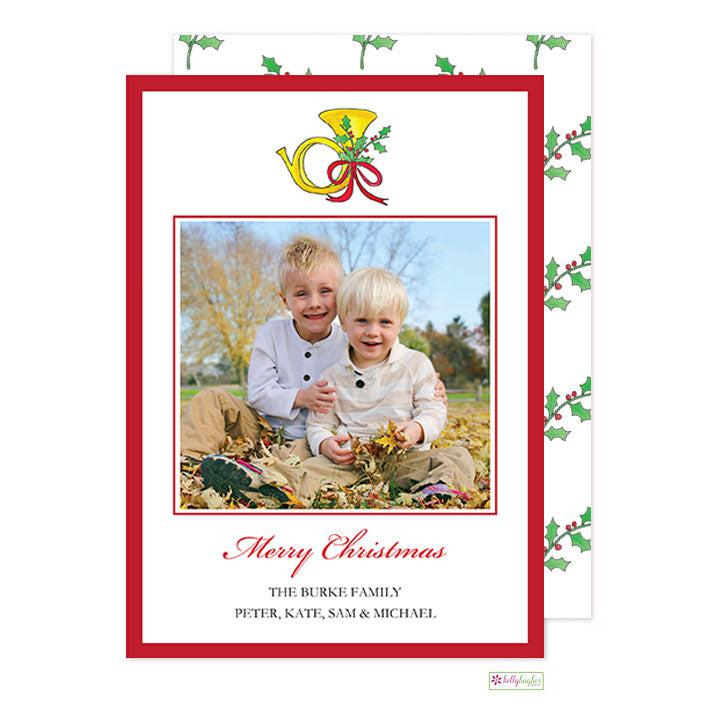 French Horn Holiday Card - Kelly Hughes Designs