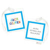 Funky Blue Kids Bag Tags - Kelly Hughes Designs