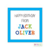 Funky Blue Kids Gift Stickers - Kelly Hughes Designs