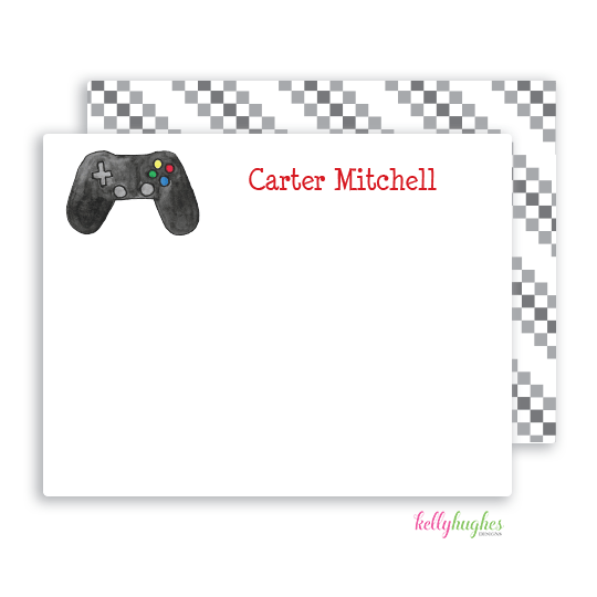 Gamer Flat Note Cards - Kelly Hughes Designs