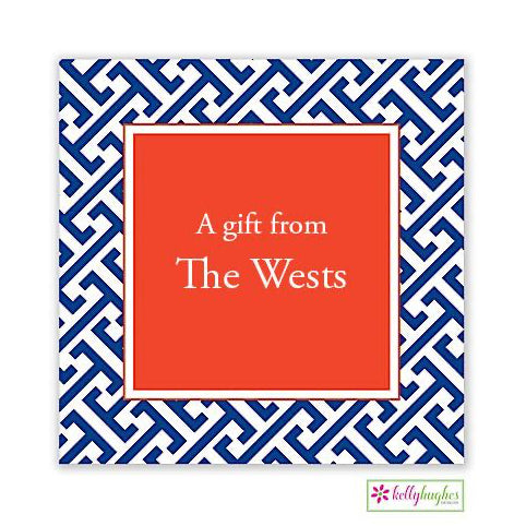 Greek Key Gift Stickers - Kelly Hughes Designs