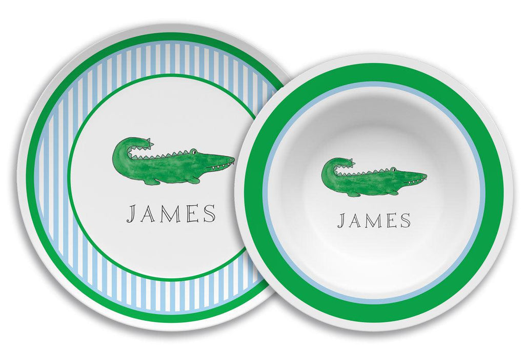 Green Gator Kids Dinnerware - Kelly Hughes Designs
