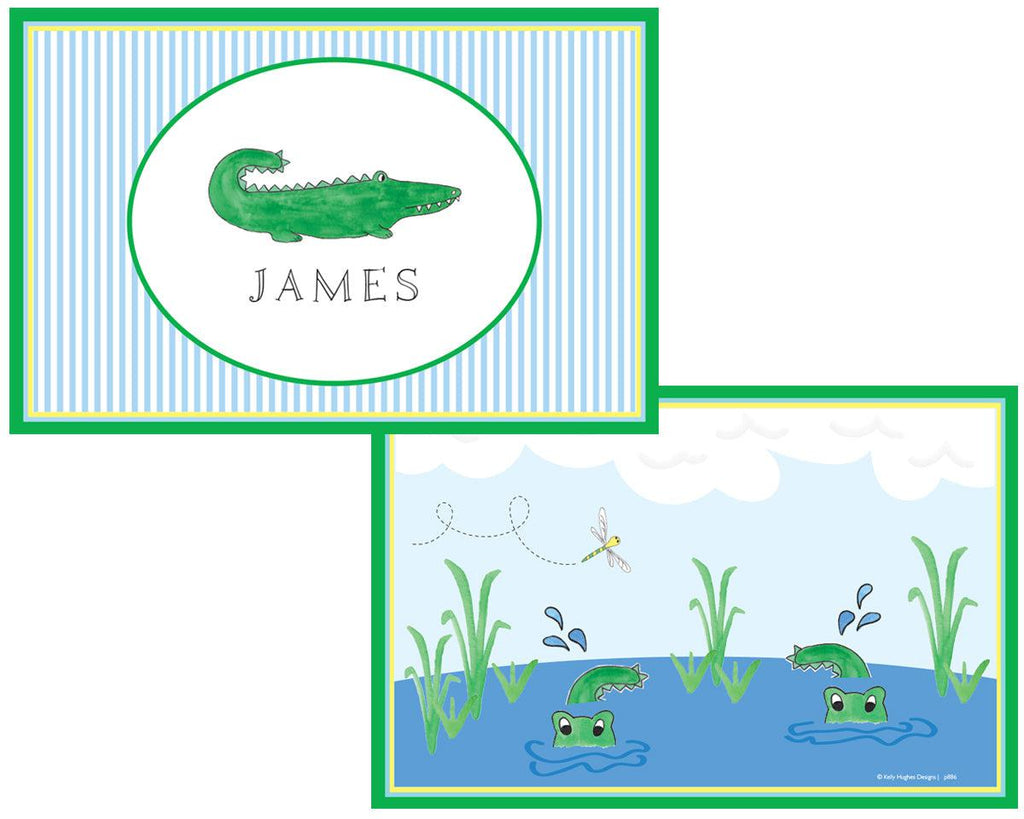 Green Gator Kids Dinnerware - Kelly Hughes Designs