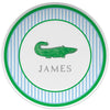 Green Gator Kids Plate - Kelly Hughes Designs