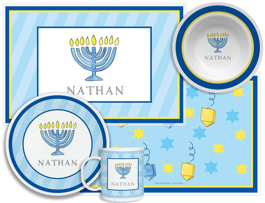Happy Hanukkah Kids Dinnerware - Kelly Hughes Designs