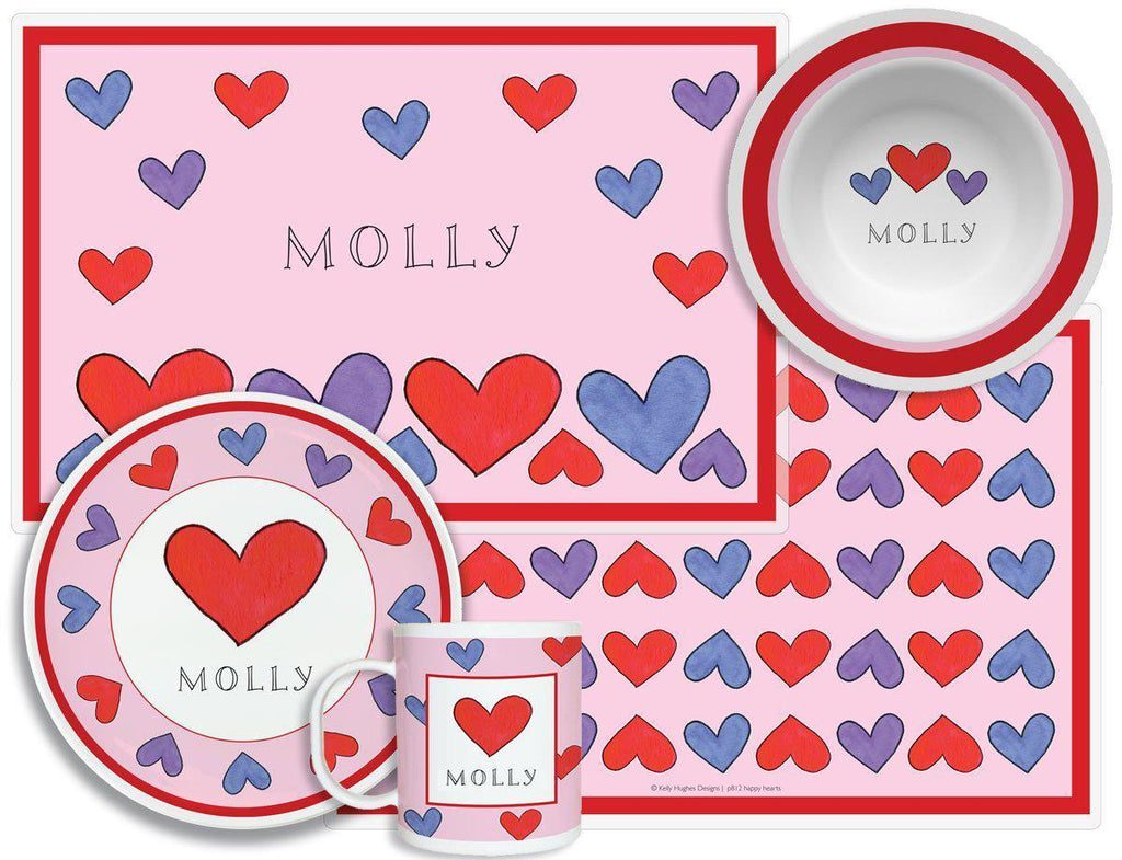 Happy Hearts Kids Dinnerware - Kelly Hughes Designs