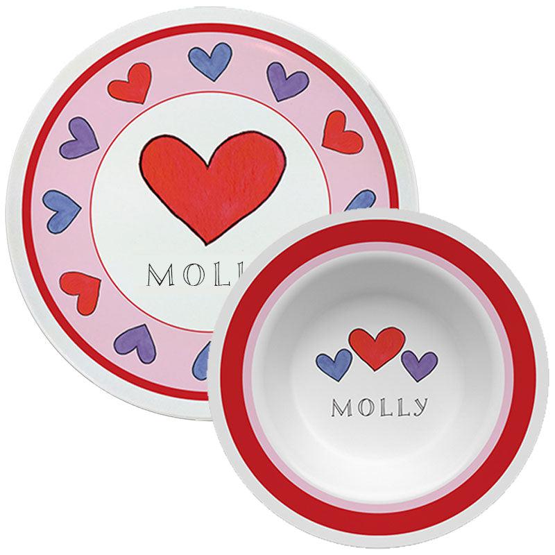 Happy Hearts Kids Dinnerware - Kelly Hughes Designs