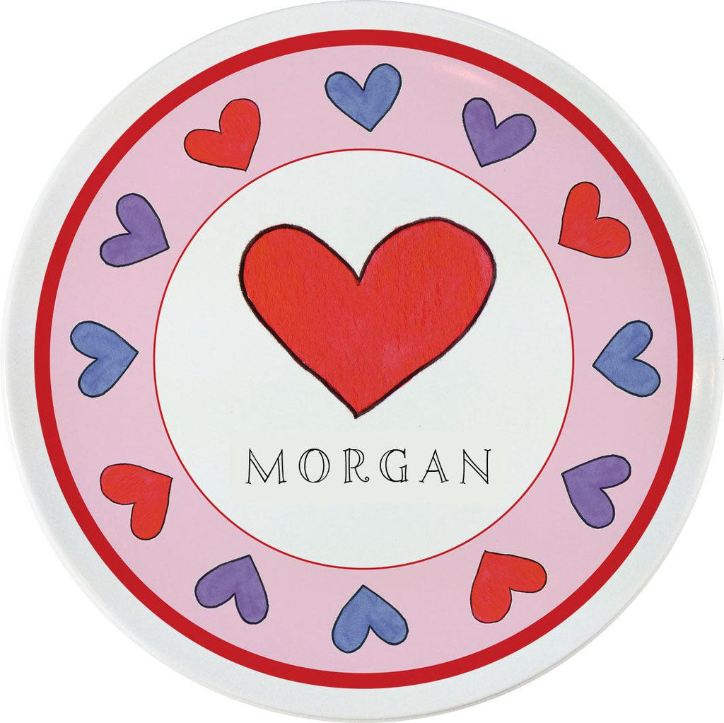 Happy Hearts Kids Plate - Kelly Hughes Designs