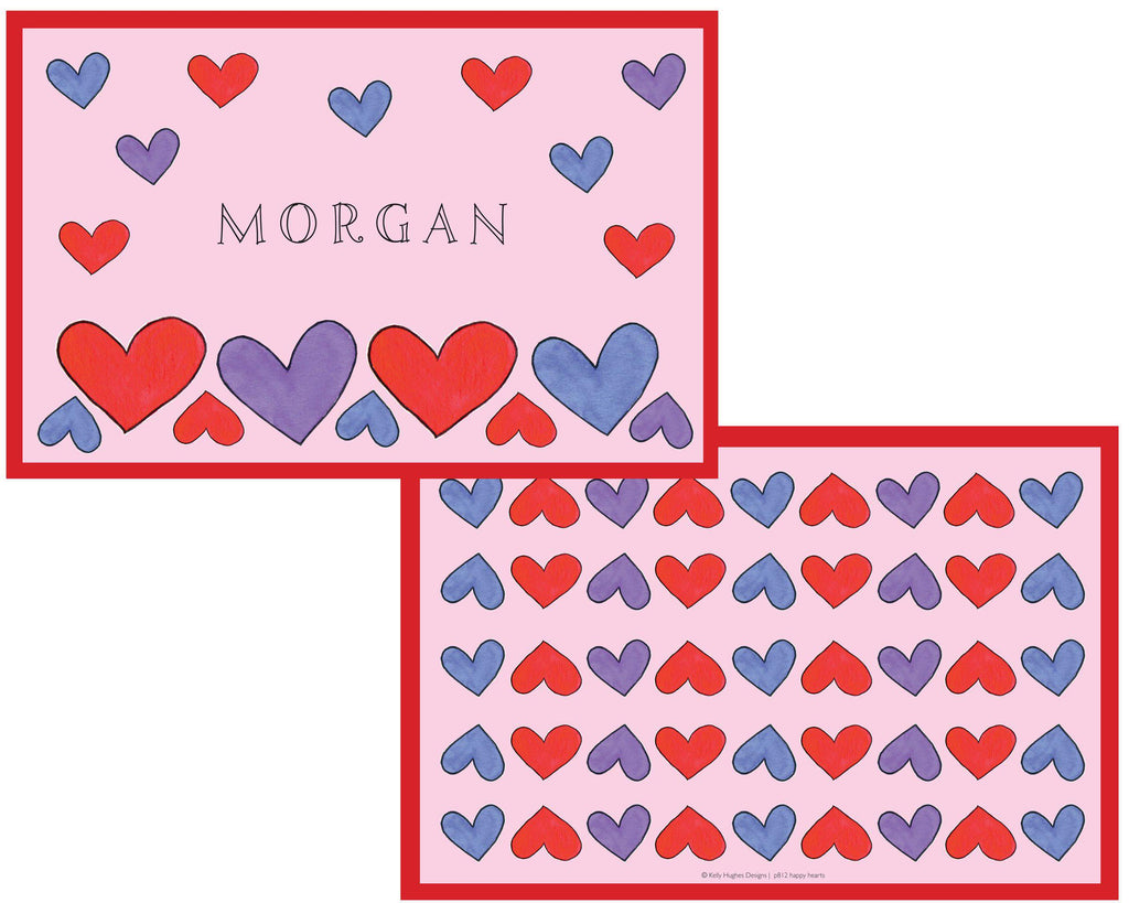 Happy Hearts placemat - Kelly Hughes Designs