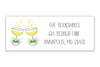 Holiday Toast address label - Kelly Hughes Designs