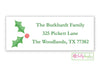 Holly Holidays address label - Kelly Hughes Designs