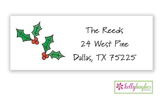 Holly Jolly address label - Kelly Hughes Designs