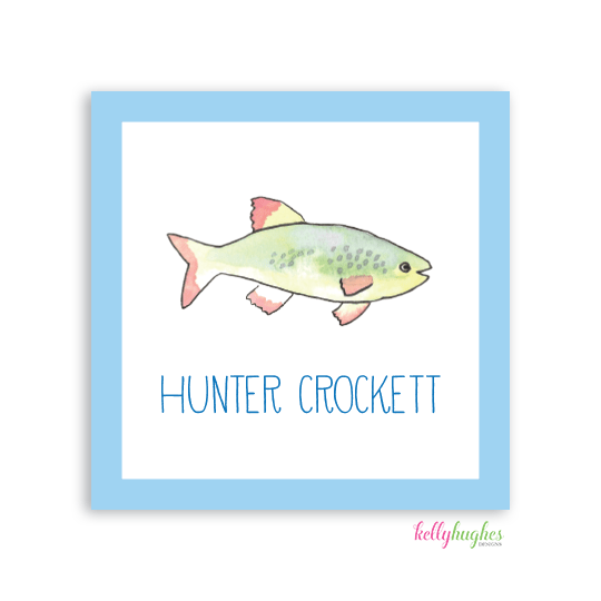 Hook Line Sinker Kids Calling Card - Kelly Hughes Designs
