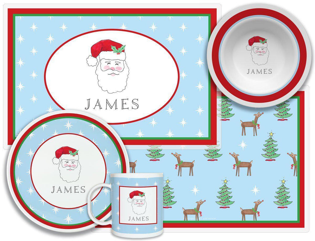 Jolly St. Nick Kids Dinnerware - Kelly Hughes Designs