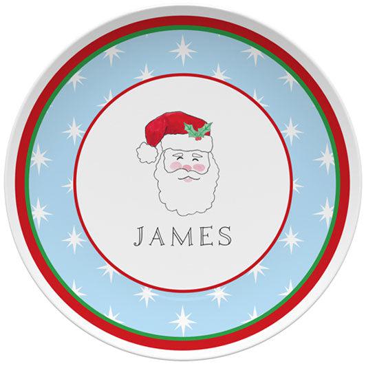 Jolly St. Nick Kids Plate - Kelly Hughes Designs