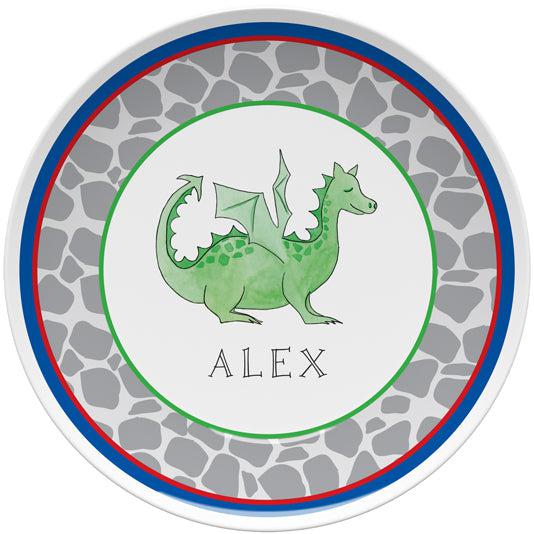 Knights & Dragons Kids Plate - Kelly Hughes Designs