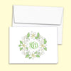 Magnolia Wreath Folded Note Cards - Kelly Hughes Designs